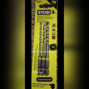 Ryobi masonry drill bit set